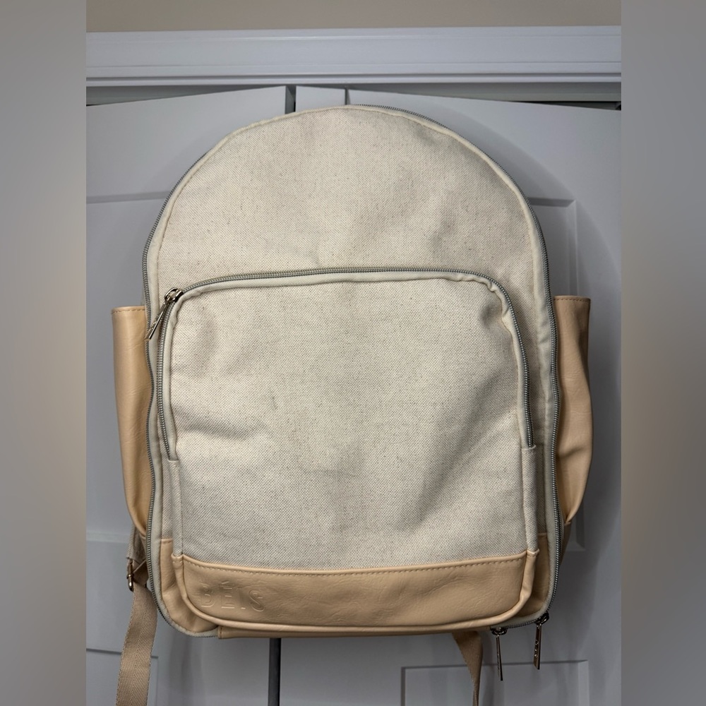 Beis The Backpack in beige. Like new.